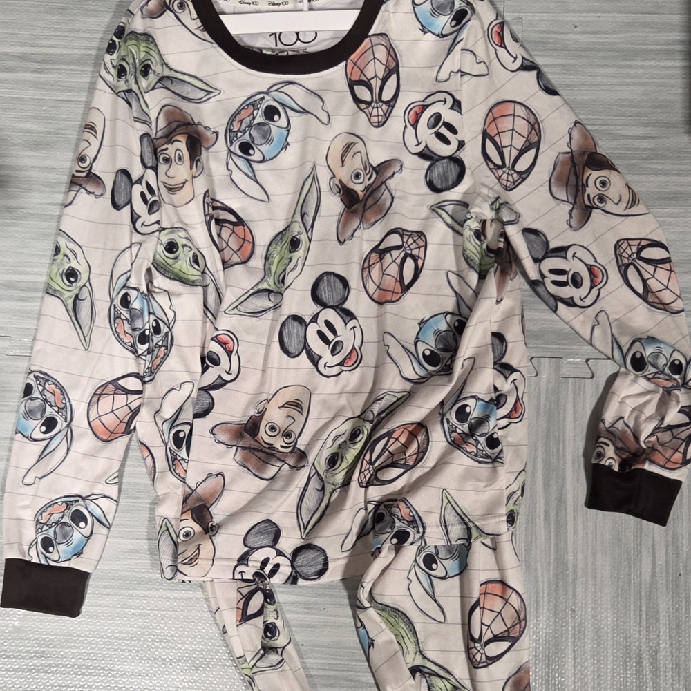 Disney 100 Family Pajamas Character PJs NWT Cozy Ladies  Stretch PJs Lounge